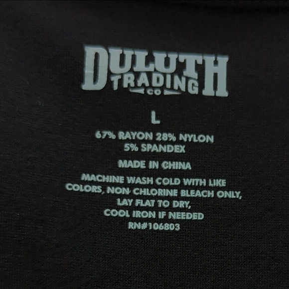 Duluth Trading Black Knit Long Sleeve Dress w Zip Pocket Size L - Picture 9 of 9